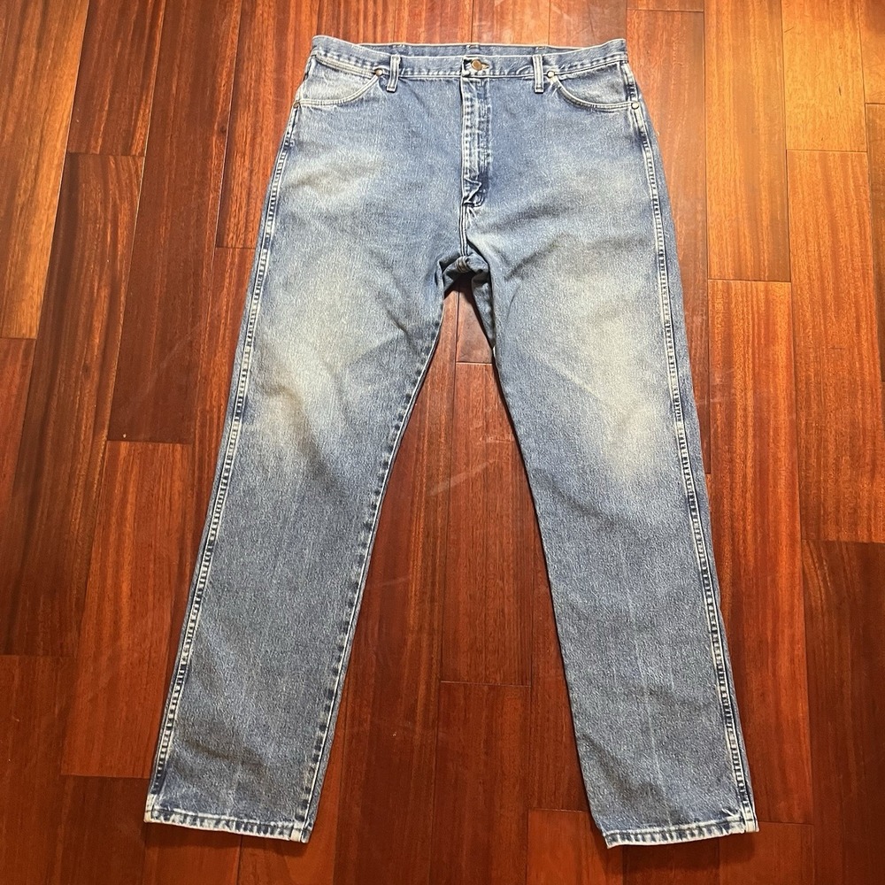 Wrangler Jeans Mens 40x34 Blue Denim Original Fit Cowboy Cut 13MWZGK Ranch READ*